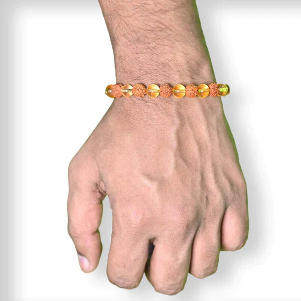 Rudraksha & Citrine Bracelet : Buy 1 Get 1 Free