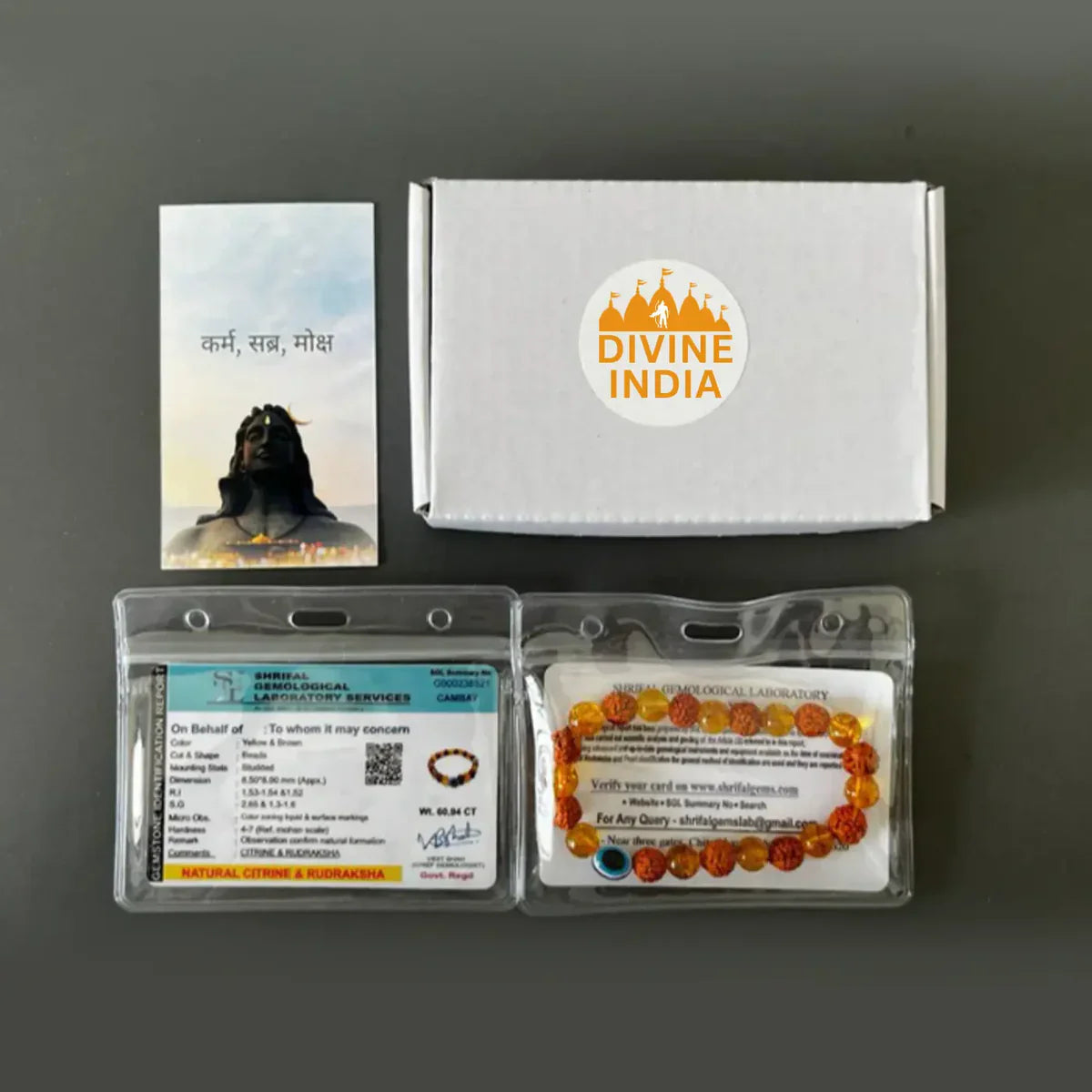 Rudraksha & Citrine Bracelet : Buy 1 Get 1 Free