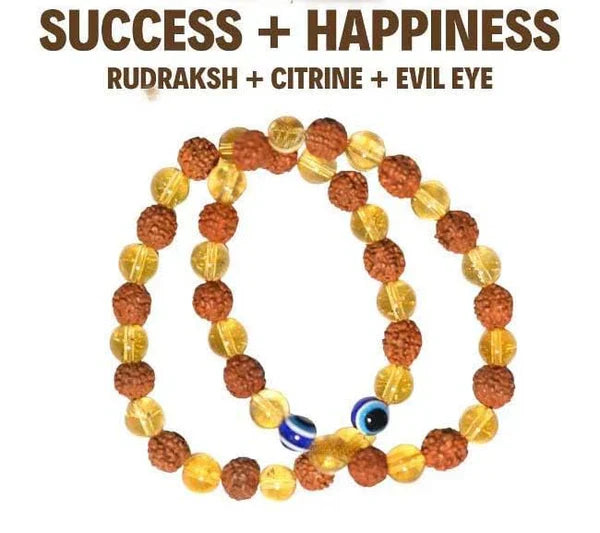 Rudraksha & Citrine Bracelet : Buy 1 Get 1 Free